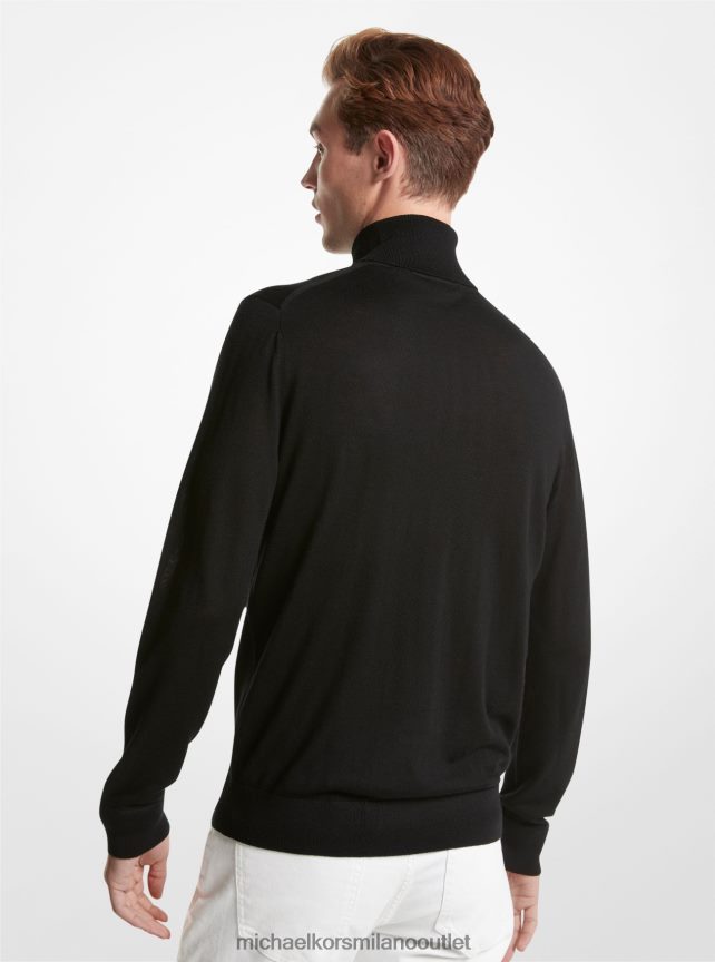 Michael Kors Maglia dolcevita in lana merino uomini nero P06L0L3068 vestiario