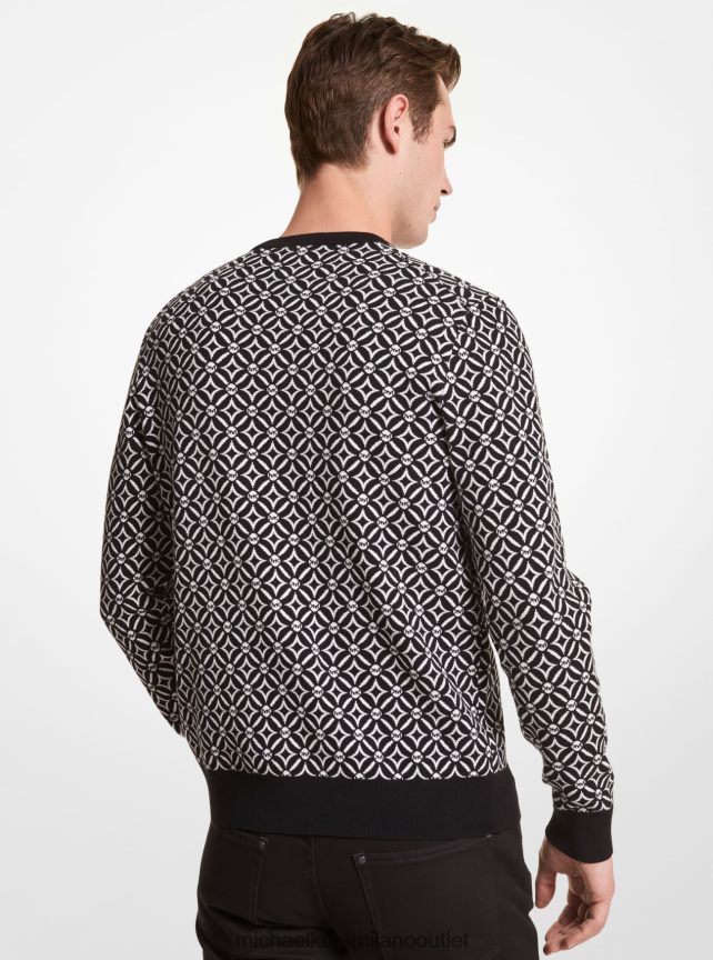 Michael Kors Maglia jacquard con logo uomini nero P06L0L3054 vestiario