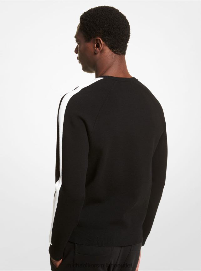 Michael Kors Maglia kors in viscosa stretch uomini nero bianco P06L0L3071 vestiario