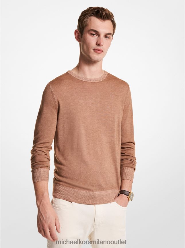 Michael Kors maglione in lana merino lavata uomini buccia P06L0L3058 vestiario