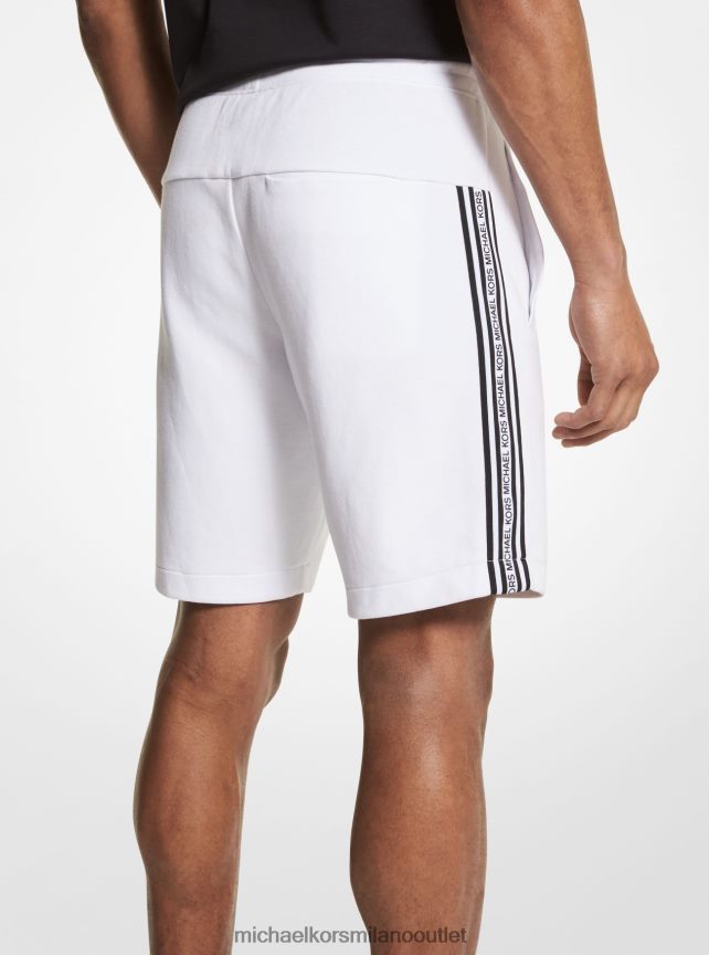 Michael Kors Shorts in misto cotone con fettuccia logata uomini bianco P06L0L3143 vestiario