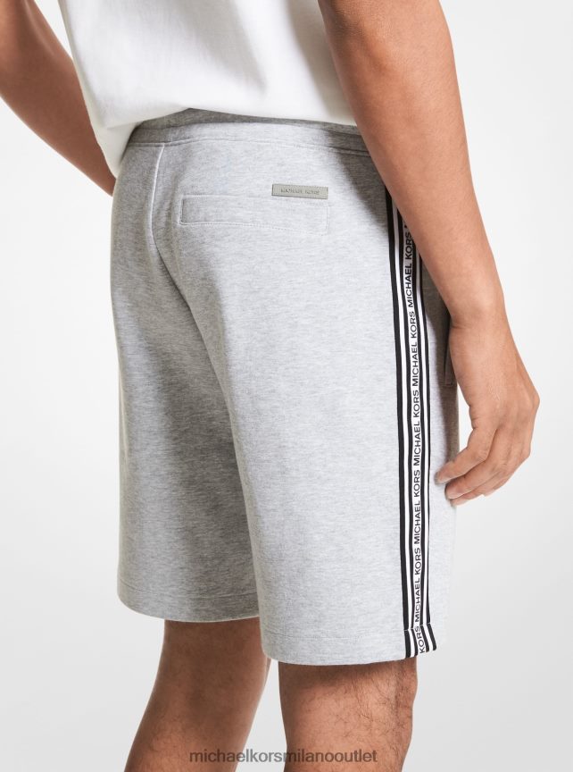 Michael Kors Shorts in misto cotone con fettuccia logata uomini grigio erica P06L0L3140 vestiario