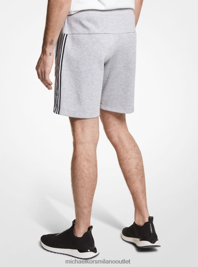 Michael Kors Shorts in misto cotone con fettuccia logata uomini grigio erica P06L0L3144 vestiario