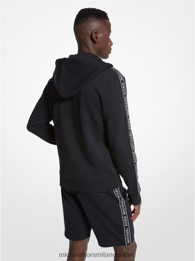 Michael Kors Shorts in misto cotone con fettuccia logata uomini nero P06L0L3151 vestiario