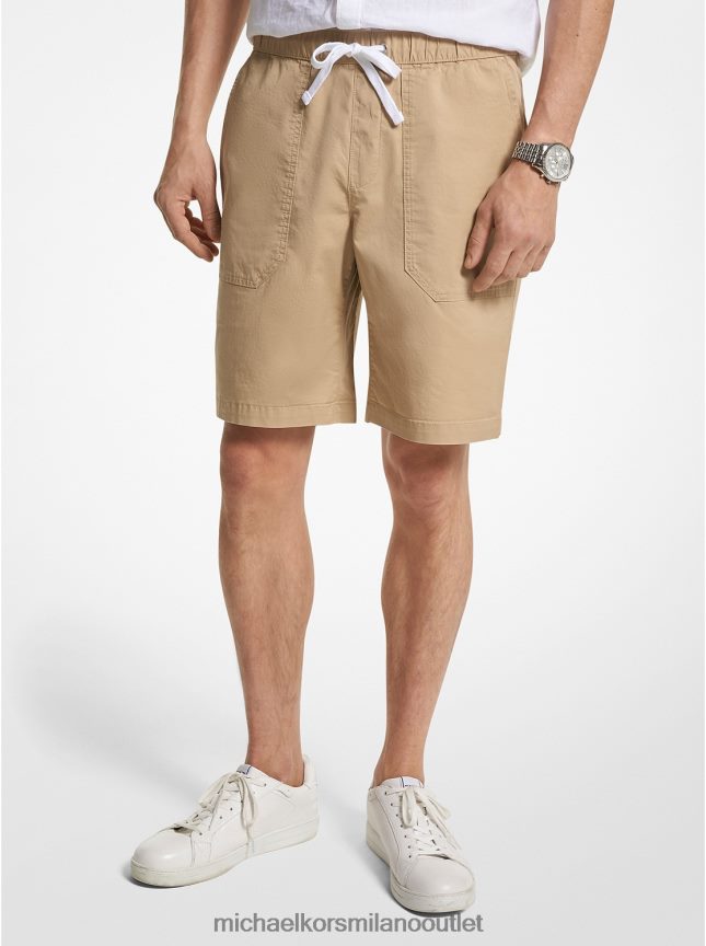 Michael Kors pantaloncini in cotone elasticizzato uomini cammello P06L0L3155 vestiario