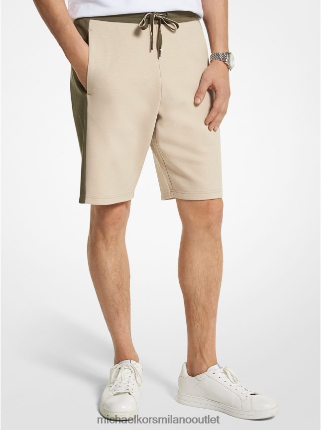 Michael Kors shorts in misto cotone bicolore uomini sabbia chiara P06L0L3153 vestiario