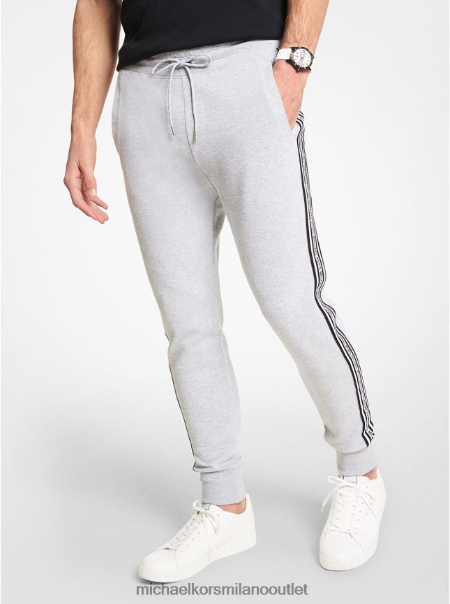 Michael Kors jogger in misto cotone con fettuccia con logo uomini grigio erica P06L0L3088 vestiario