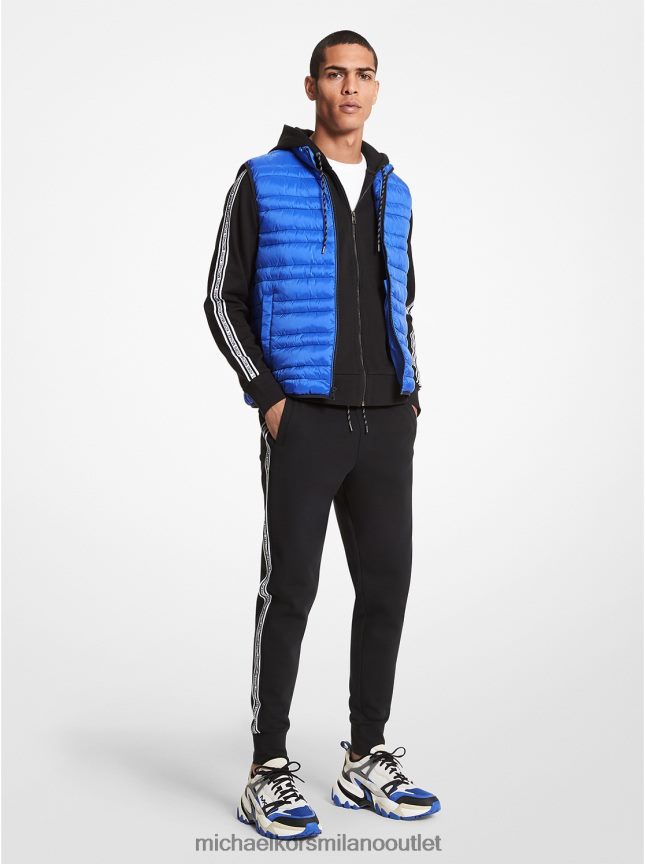 Michael Kors jogger in misto cotone con fettuccia con logo uomini nero P06L0L3089 vestiario