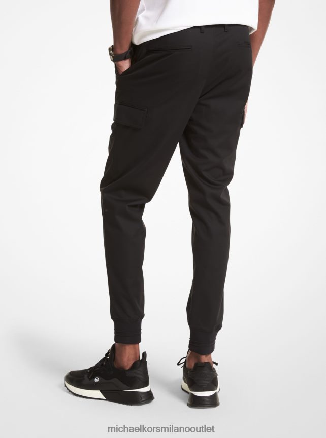 Michael Kors joggers cargo in tessuto uomini nero P06L0L3096 vestiario