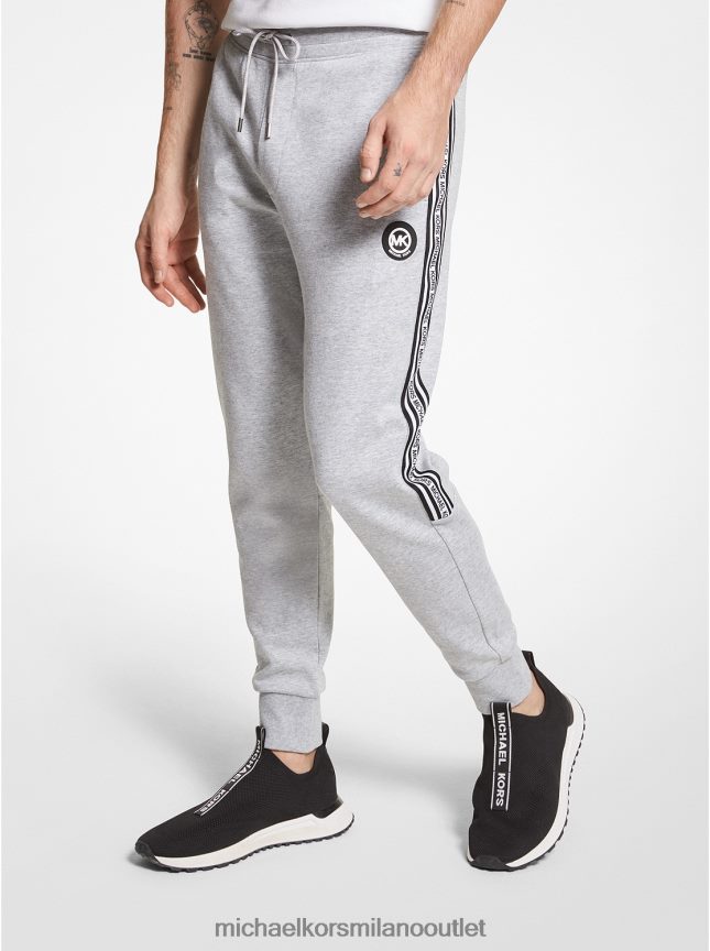 Michael Kors joggers in misto cotone con fettuccia con logo uomini grigio erica P06L0L3082 vestiario
