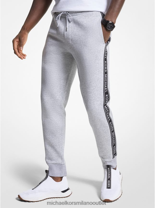 Michael Kors joggers in misto cotone con stampa logo uomini grigio erica P06L0L3092 vestiario