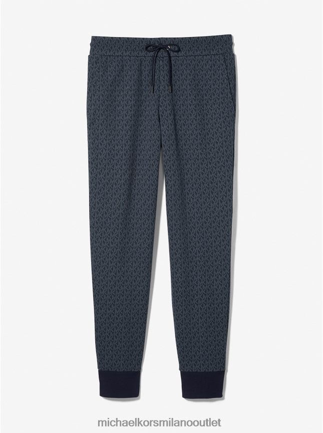 Michael Kors joggers in misto cotone con stampa logo uomini mezzanotte P06L0L3091 vestiario