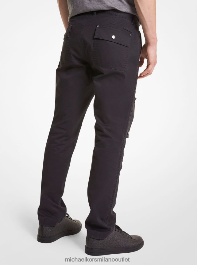Michael Kors pantaloni cargo in tessuto uomini nero P06L0L3105 vestiario