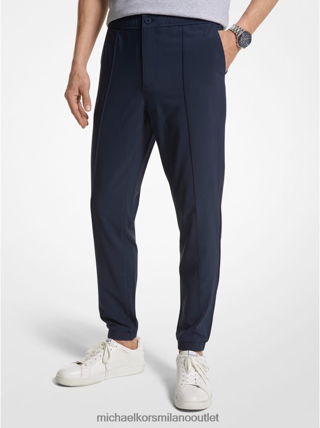 Michael Kors pantaloni da jogging in tessuto nervato uomini mezzanotte P06L0L3100 vestiario