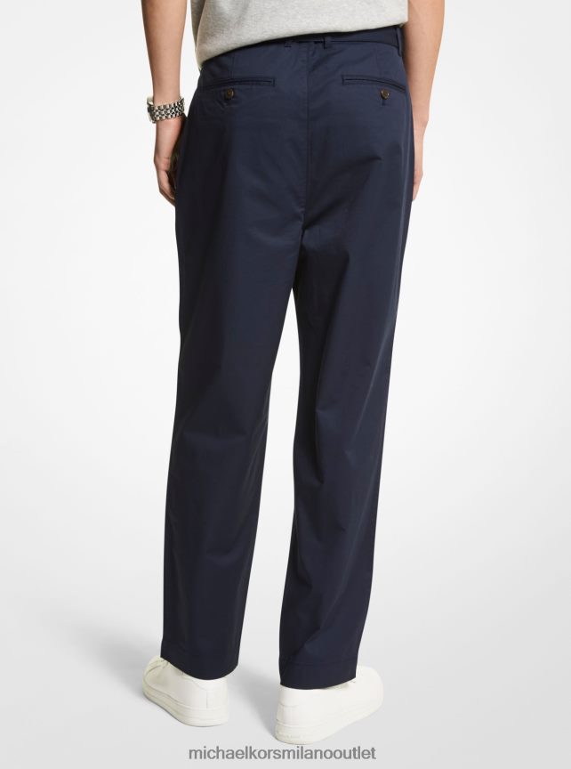 Michael Kors pantaloni in cotone stretch con cintura uomini mezzanotte P06L0L3098 vestiario